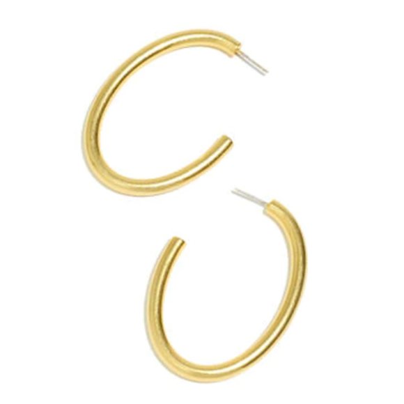 Madewell Jewelry - Madewell Chunky Oval Hoop Earrings